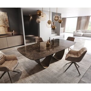 Jedálenský stôl Edge Boot 240x120 Laminam® Emperador Extra Lucidato