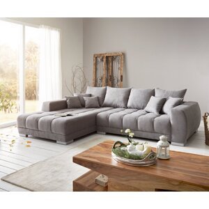 Josea 300x220 cm Mikrovlákno Stone Šedá Sedací souprava Recamiere Levá