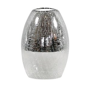 Strieborné zrkadlové sklenené tienidlo E27 pre lampy Celia