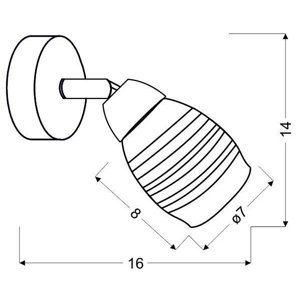 Nástenná lampa Virginia chrómová 1x10W e14 zrkadlové tienidlo