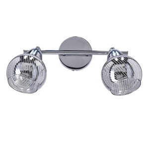 Stropná lampa Virginia s chrómovým pásikom, zrkadlové tienidlo e14