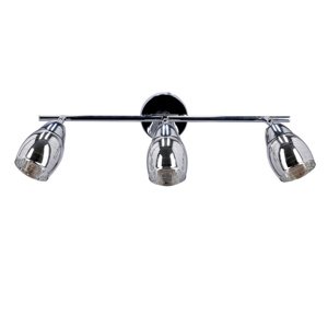 Stropná lampa Virginia s chrómovým pásikom, zrkadlové tienidlo e14