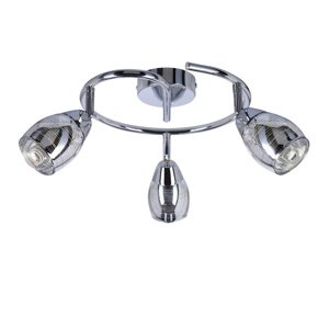 Stropná lampa Virginia Spiral chrómová, zrkadlové tienidlo s e14, e14