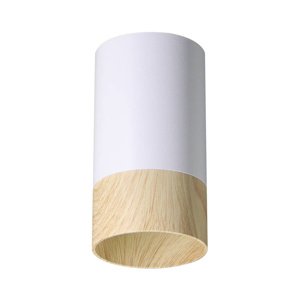 STROPNÉ SVIETIDLO CONTI 1X15W GU10 5,5/10 BIELA+DREVENÁ
