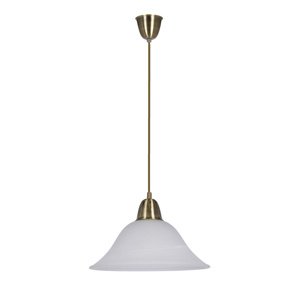 Závesná lampa Rubi Patina 1X60W E27 tienidlo biela alabaster