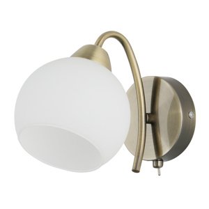 Nástenná lampa NESTOR Patina 1x40W E27 biele tienidlo