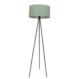 Stojaca lampa SHANTI čierna 1x40W E27 mätové tienidlo