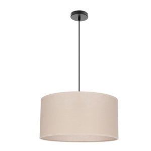 Závesná lampa SHANTI čierna 1x40W E27 béžové tienidlo