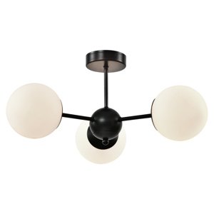 Závesná lampa Calari čierna 3x40W E14 biele tienidlo