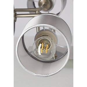 Stropná lampa saténovo-niklové tkané tienidlo 6x40W Sax