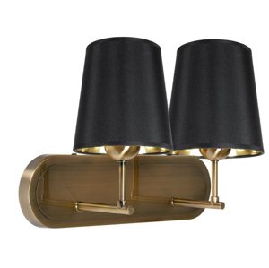 Dvojitá nástenná lampa Milonga čierna/patina