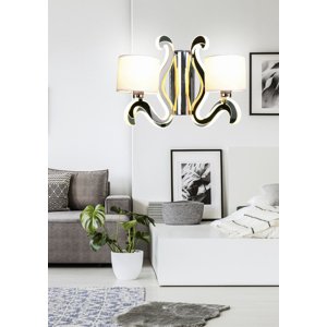 Dvojitá chrómová nástenná lampa E14 LED osvetlenie rameno Ambrosia