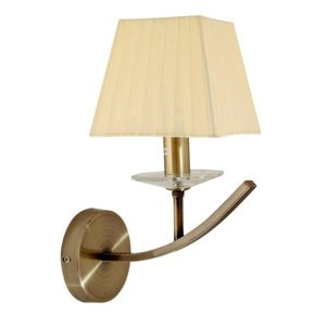 Patinovaná nástenná lampa + organzové tienidlo 40W E14 Valencia