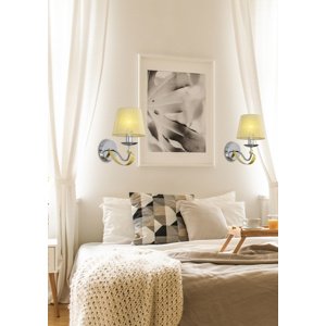Nástenná lampa s chrómovým/zlatým tienidlom E14 40W Diva