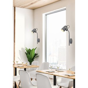 Nástenná lampa 1xE14 sivá 40cm ŠEDÁ