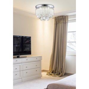 Stropná lampa Lonella, chrómová, LED