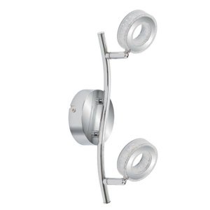 LED nástenná lampa 2x5W VINOLA CHRÓMOVÝ PÁSOK 3000K