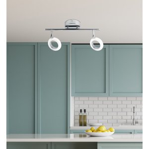 Nástenná lampa Aurelion LED pásik chróm 3000K