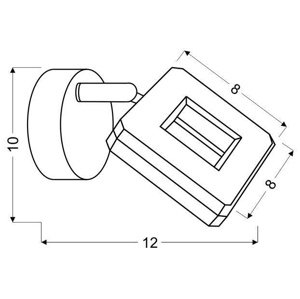 LED nástenná lampa 5W CYNTHIA CHROME