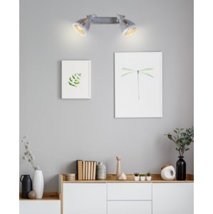 Nástenná lampa Crodo E14 sivá