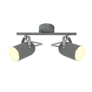 Sivá nástenná lampa s pásikom E14