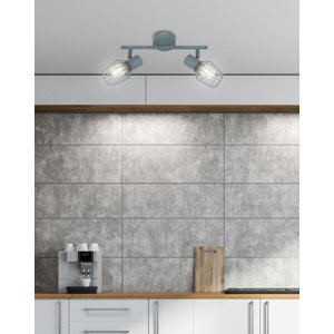 Nástenná lampa 2X40W E14 sivá VIKING