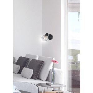 Nástenná lampa 1X40W E14 čierna/chróm OSLO