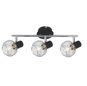 Nástenná lampa Oslo strip e14 čierna/chróm
