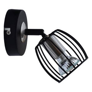 Nástenná lampa 1X3W LED GU10 matná čierna+saténová ZONK