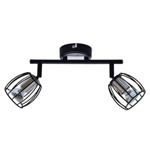 Nástenná lampa Zonk LED pásik gu10 matná čierna + saténový nikel