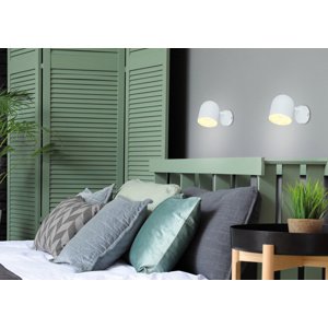 Biela nástenná lampa kovová nástenná lampa Azuro
