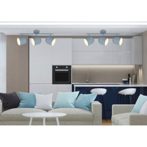 Nástenná lampa azuro strip e27 matná sivá