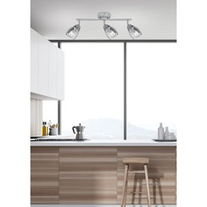 Nástenná LED páska 3X10W E14 chróm MILTON