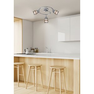 Nástenná špirálová lampa 3X10W E14 LED chróm MILTON