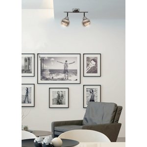 Nástenná LED páska 2X10W E14 chróm FORT