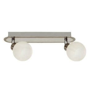 Nástenná lampa 2X40W G9 saténový chróm ALABASTER
