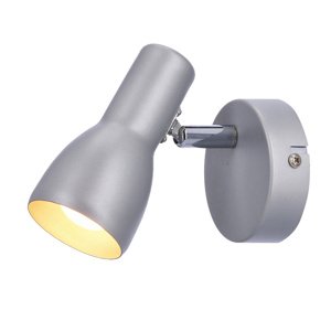 Nástenná lampa Picardo E14 sivo-strieborná