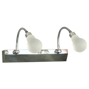 Nástenná lampa, akrylová, LED, chrómová, biela
