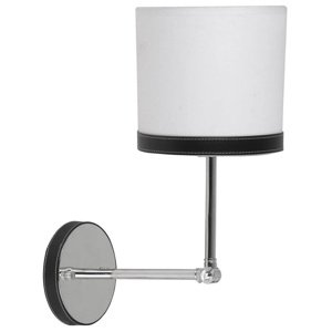 Nástenná lampa Tida z chrómového plátna/kože
