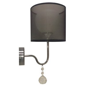 Nástenná lampa čierna 1xE27 30cm BRAVA