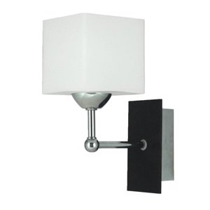 Nástenná lampa Cubetto E27 drevo+chróm
