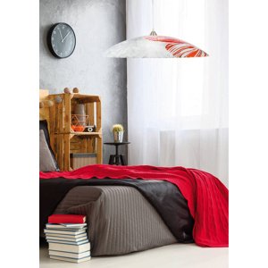 Závesná stropná lampa s pružinovým e27 červeným osvetlením