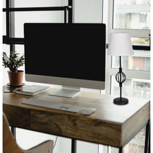 Čiernobiela kancelárska lampa 40W E14 Rozeta