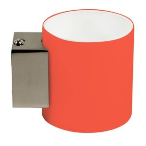 Oranžová valcová sklenená nástenná lampa 40W G9 Simonet