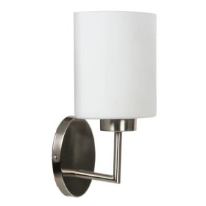 Nástenná lampa matné niklové tienidlo biela sxklsny 60W E27 Visola
