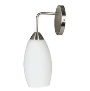 Nástenná lampa matné niklové tienidlo zo skla 60W E27 Modus
