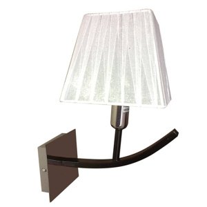 Nástenná lampa čiernobiele látkové tienidlo 40W E14 Valencia