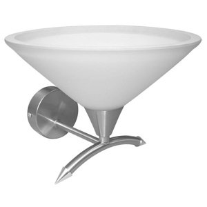 Nástenná lampa s tienidlom z saténovo niklového skla 60W E27 Helia