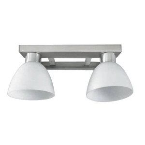 Dvojitá nástenná lampa Ada z matného niklu