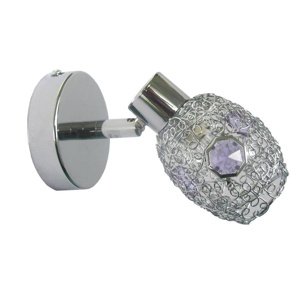 Nástenná lampa zlatá 1X40W G9 fialová chróm